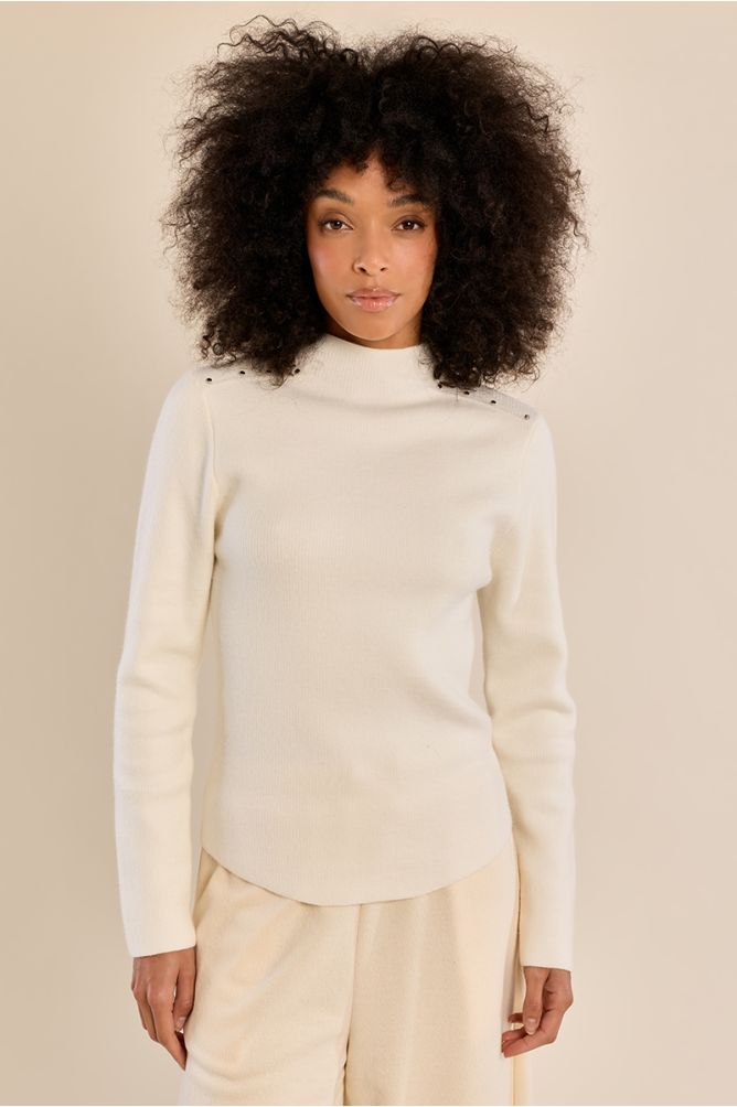 Straight sweater in fine knit