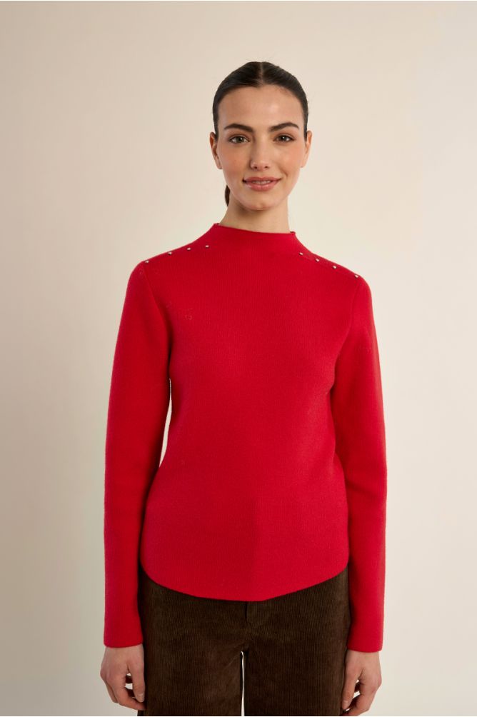 Straight sweater in fine knit