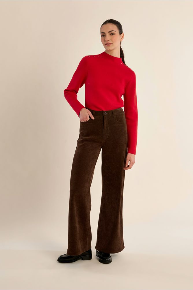 Straight sweater in fine knit