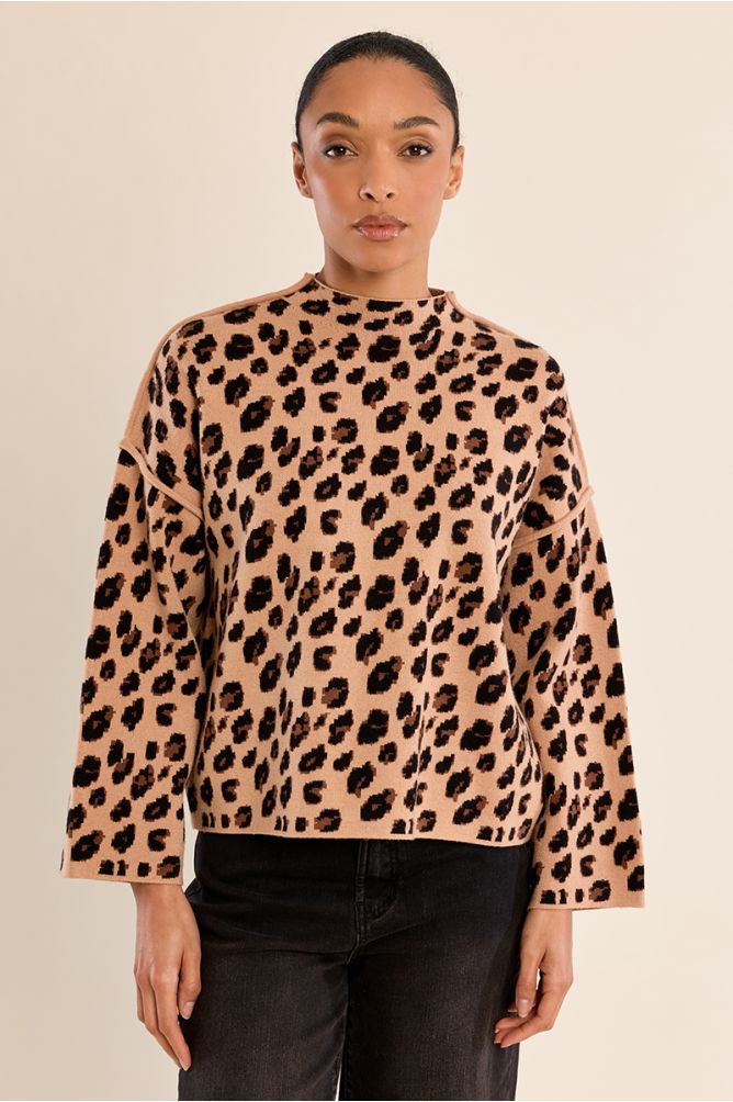Wide sweater, leopard