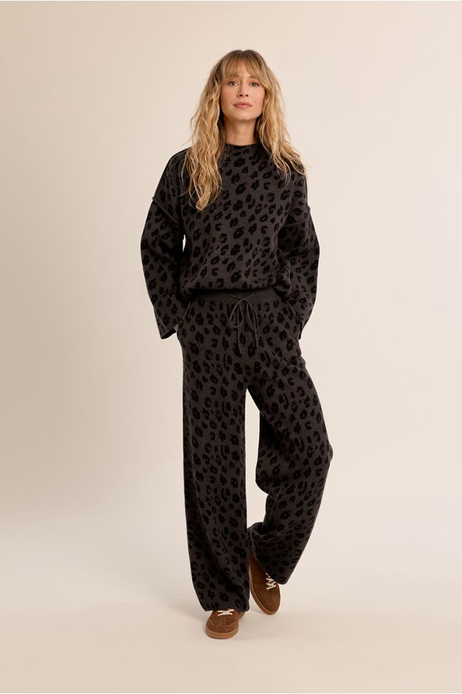 Wide sweater, leopard