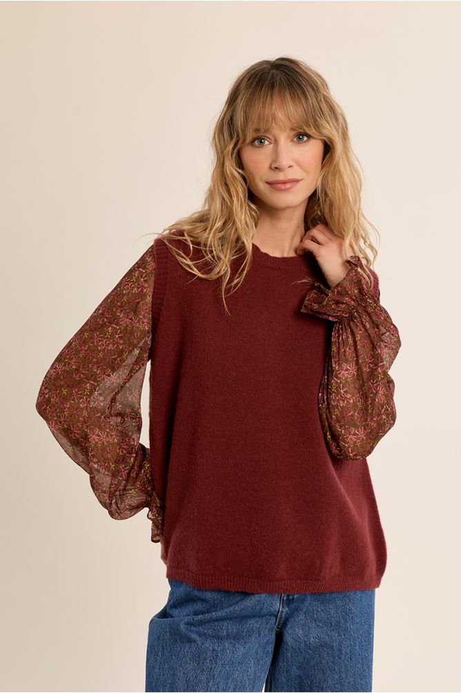 Pull sans manches, dos nu