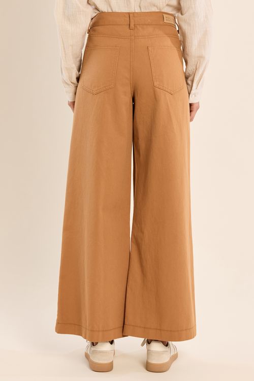 Wide-leg trousers, made of cotton
