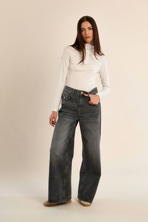 Denim baggy, en coton