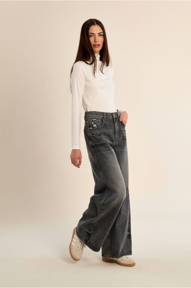 Denim baggy, en coton