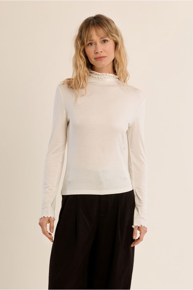 Sous-pull, col festonné