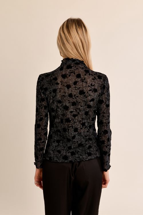 Semi-transparent top, floral