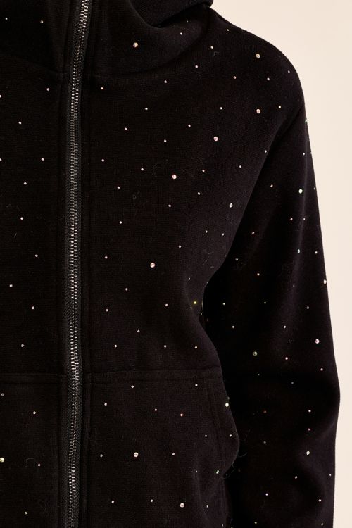 Veste zippée, parsemé de strass