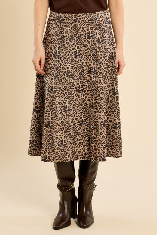 Falda midi con estampado