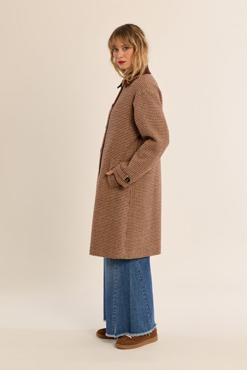 Trench-coat pied-de-poule