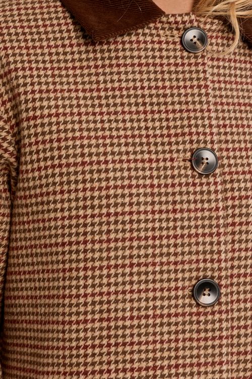 Abrigo midi con estampado
