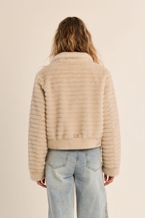 Chaqueta de manga larga de peluche