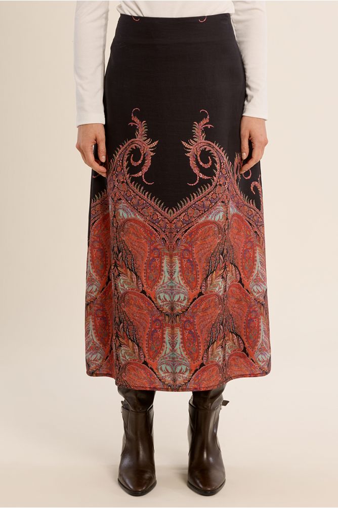 Jupe taille haute, imprimée