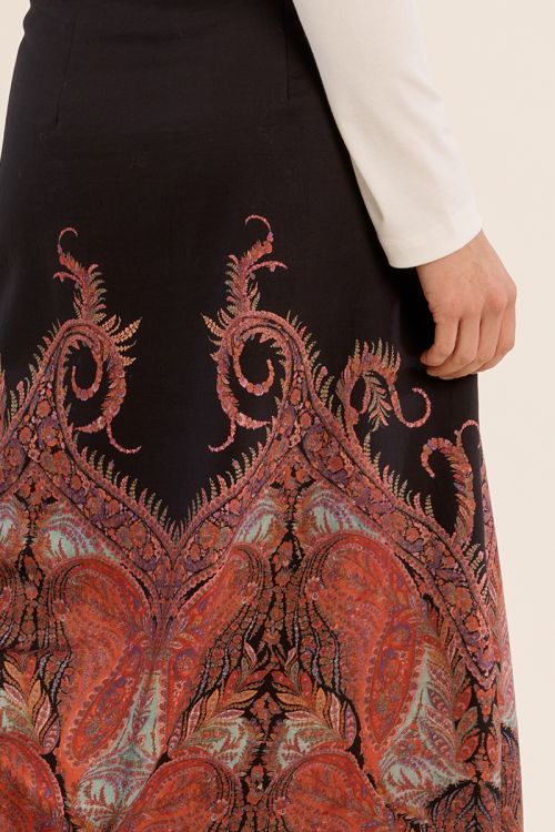 Jupe taille haute, imprimée