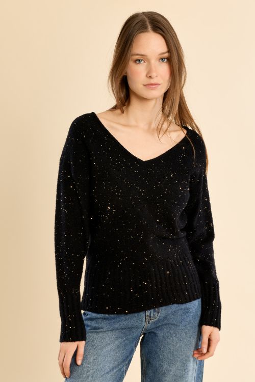 Jersey de manga larga detalles brillantes