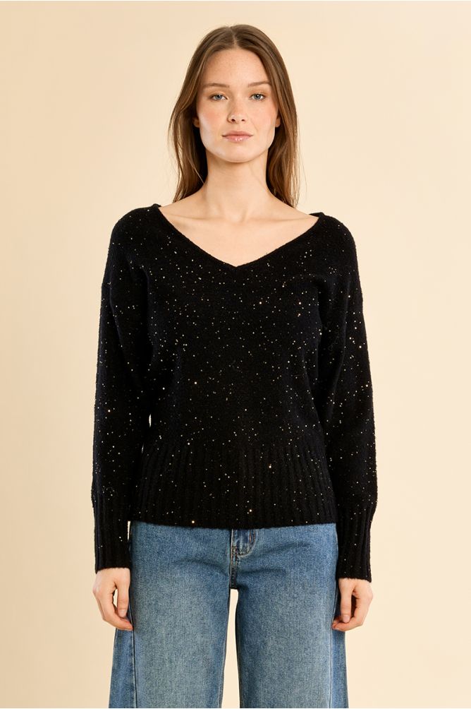 Thin sweater, embellished with sequins