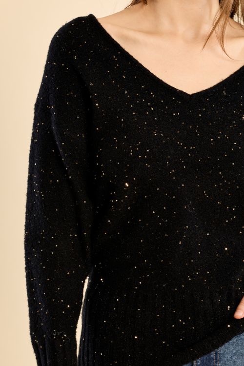 Thin sweater, embellished with sequins