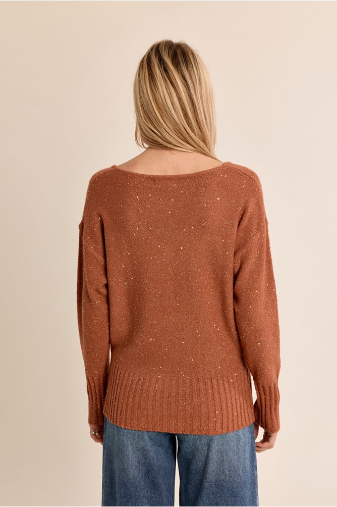 Thin sweater, embellished with sequins