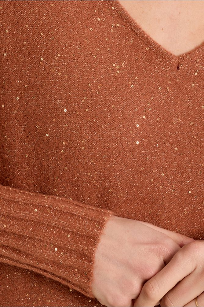 Thin sweater, embellished with sequins