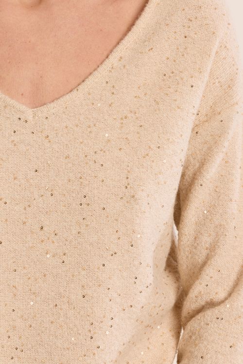 Thin sweater, embellished with sequins