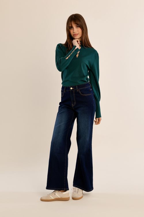 Pull décolleté fantaisie