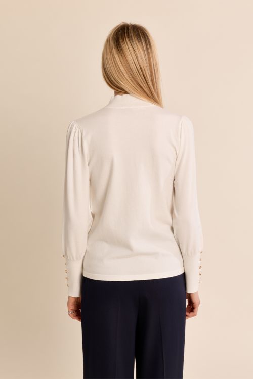 Pull décolleté fantaisie
