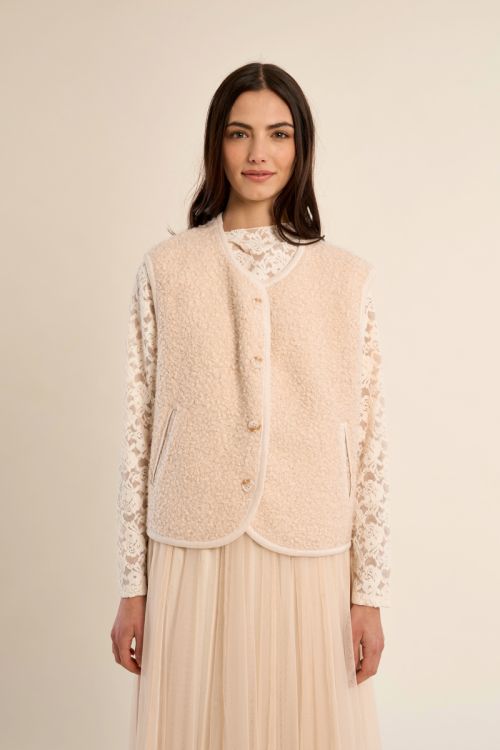 Veste texturée, sans manches