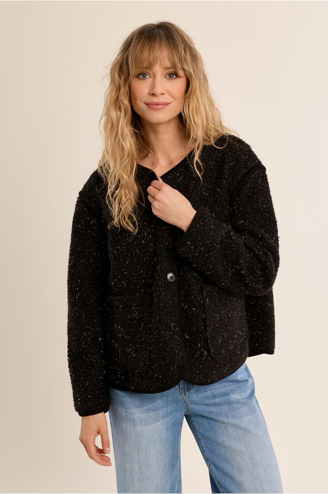 Chaqueta de manga larga de borreguito