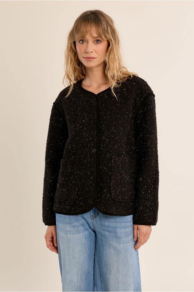 Chaqueta de manga larga de borreguito