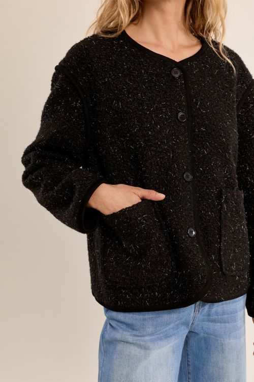 Chaqueta de manga larga de borreguito