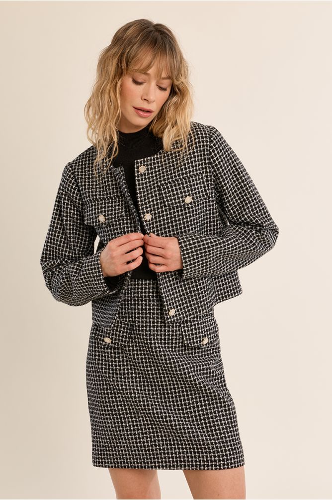 Veste en tweed, boutonnée