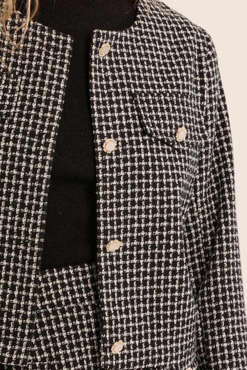 Chaqueta recta de manga larga