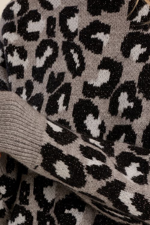 Straight leopard sweater