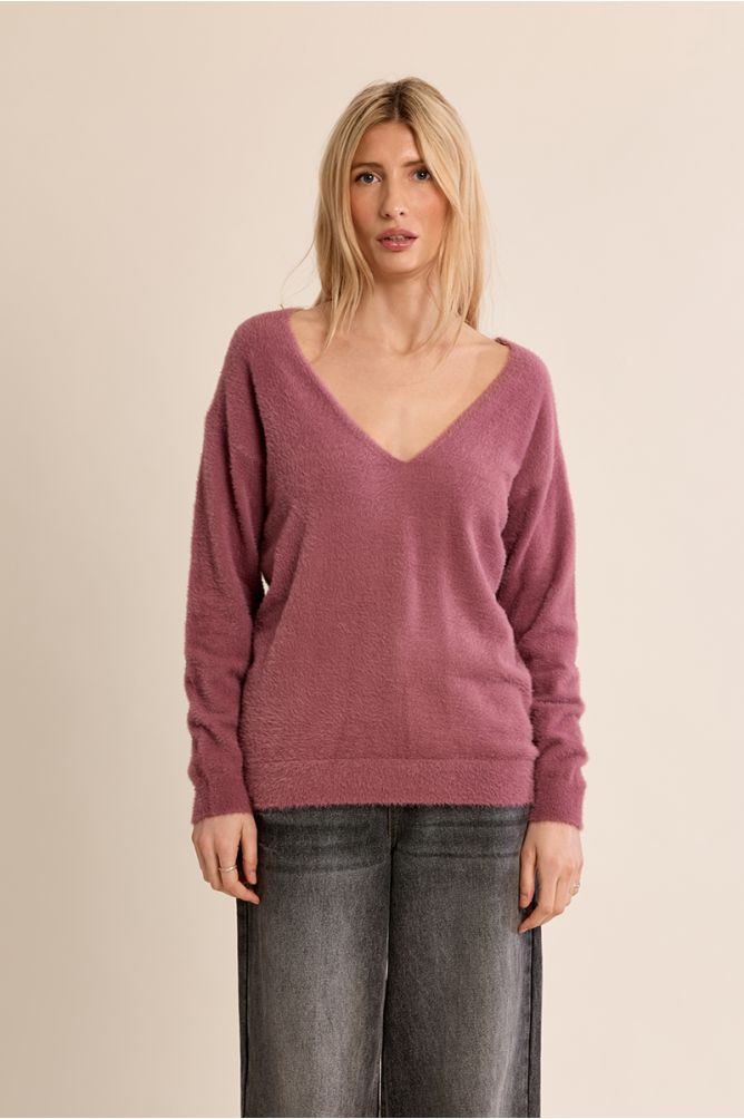 Jersey de manga larga cuello en V