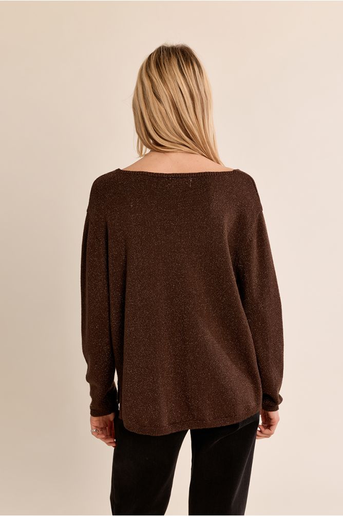 Thin sweater, V-neck