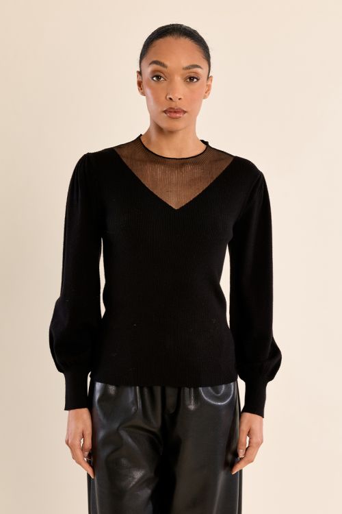 Jersey de manga larga cuello en V