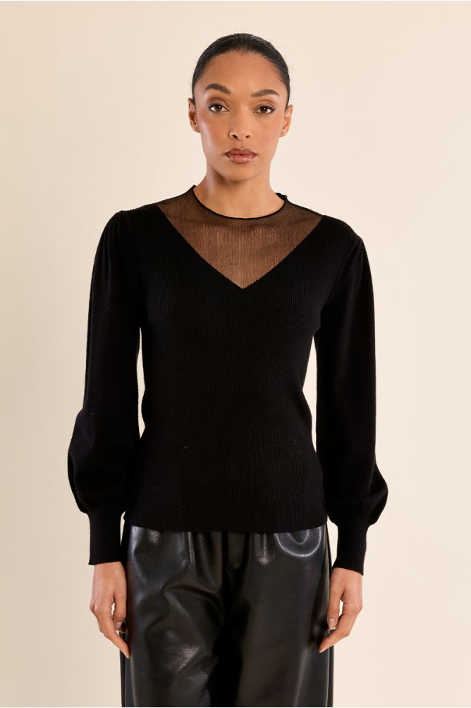 Jersey de manga larga cuello en V