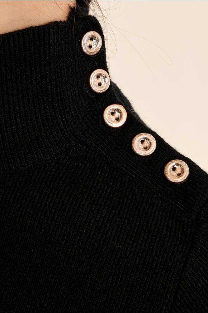 Jersey de manga corta detalle botones