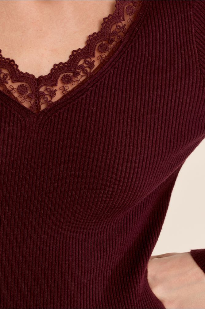 Jersey de manga larga detalle encaje