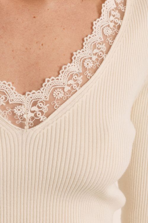 Jersey de manga larga detalle encaje