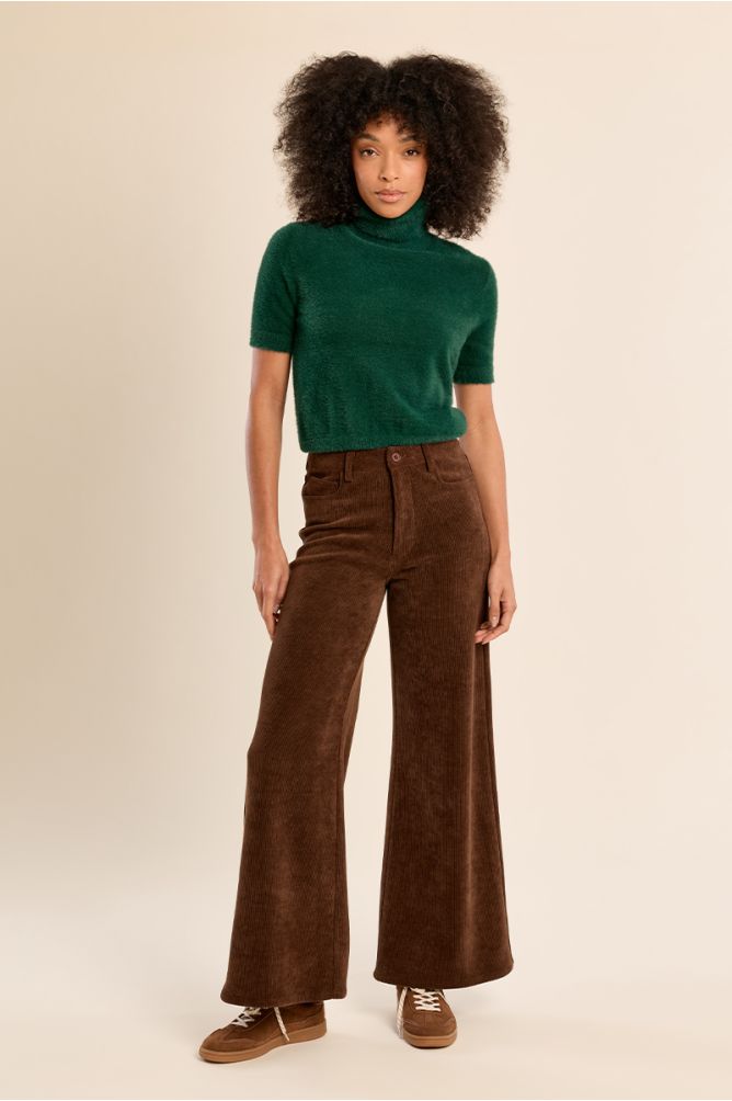 Pull duveteux, sans manches