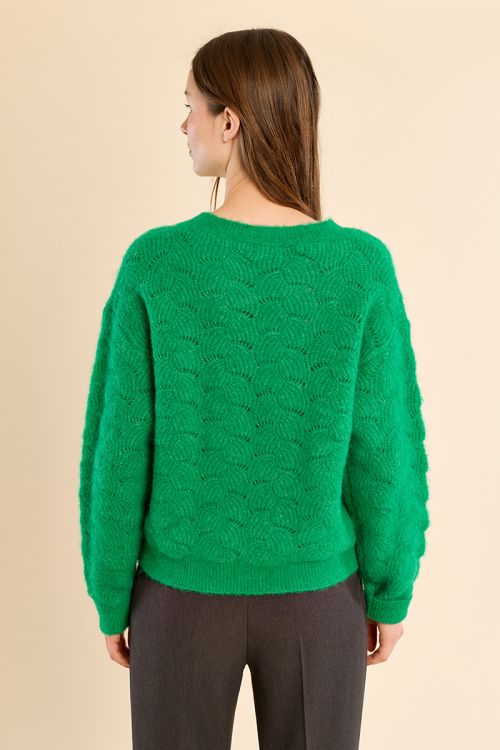 Jersey de manga larga en punto bordado