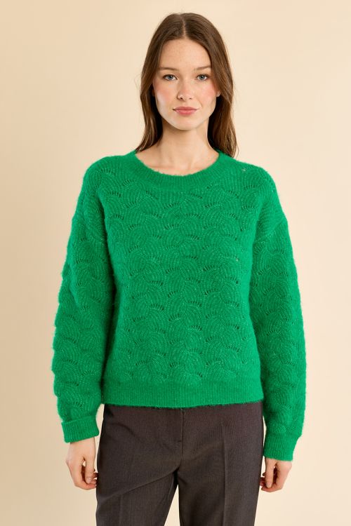 Pull en maille, détails ajourés