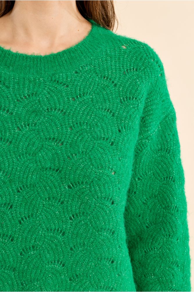 Pull en maille, détails ajourés