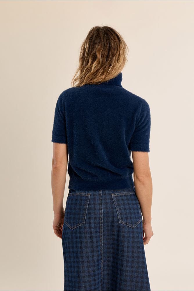 Pull duveteux, sans manches