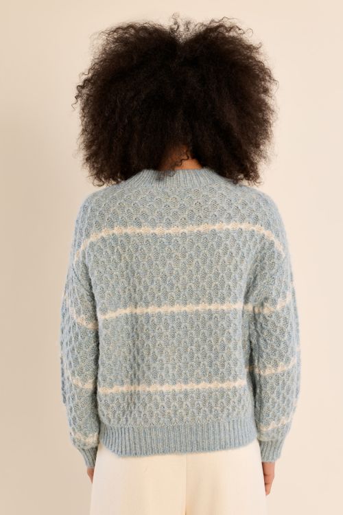 Striped knit sweater