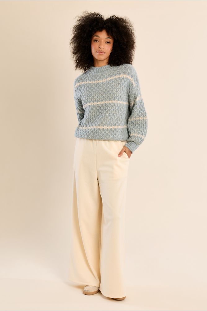 Striped knit sweater
