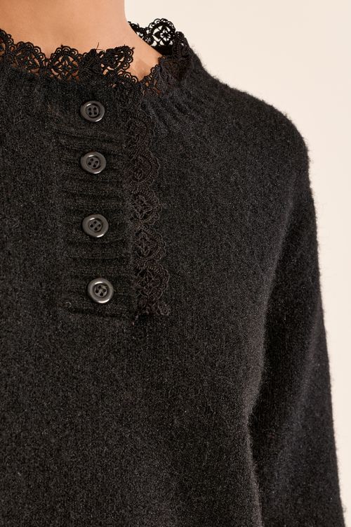 Jersey de manga larga detalle encaje