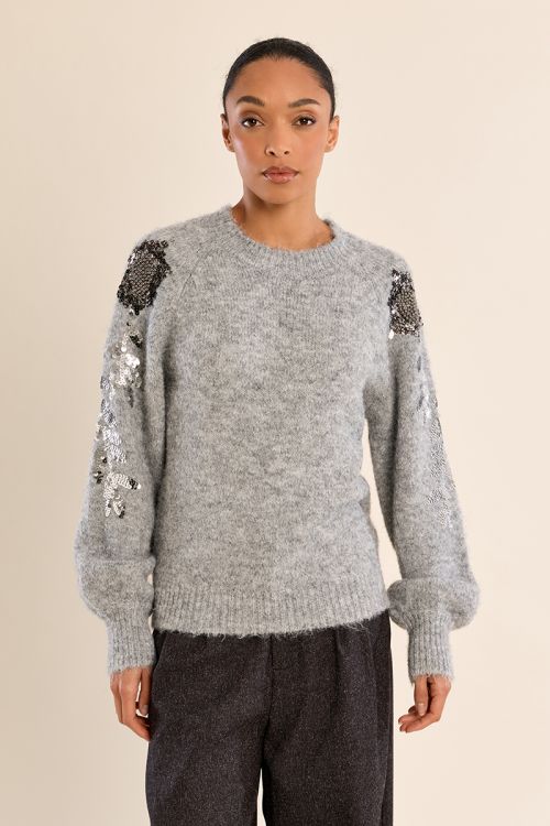 Jersey de manga larga detalle flores