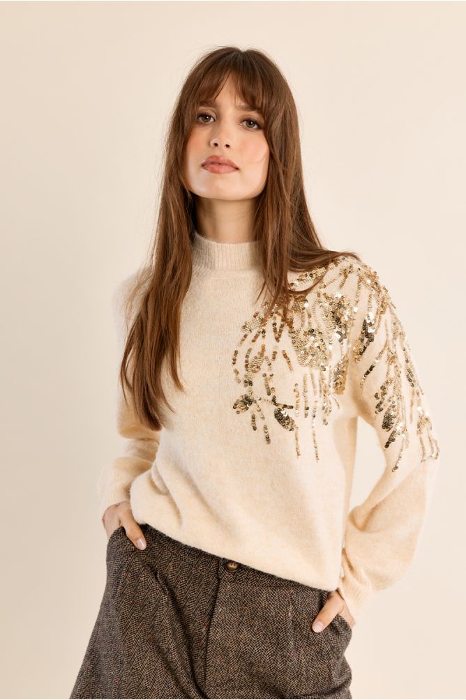 Jersey de manga larga detalle flores
